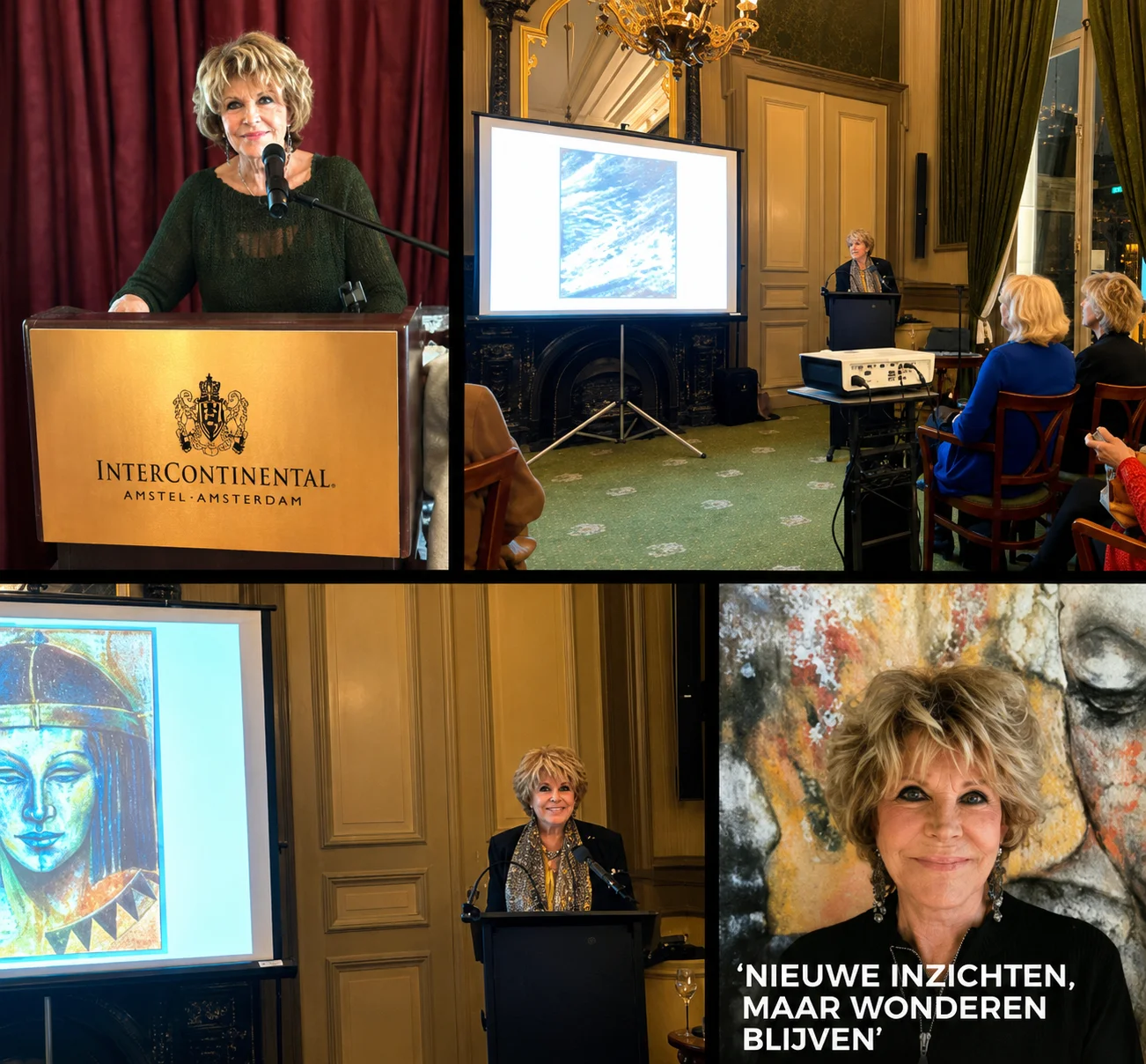 Astrid Engels tijdens een lezing